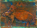 Detailansicht: Wildsau als Ballerina