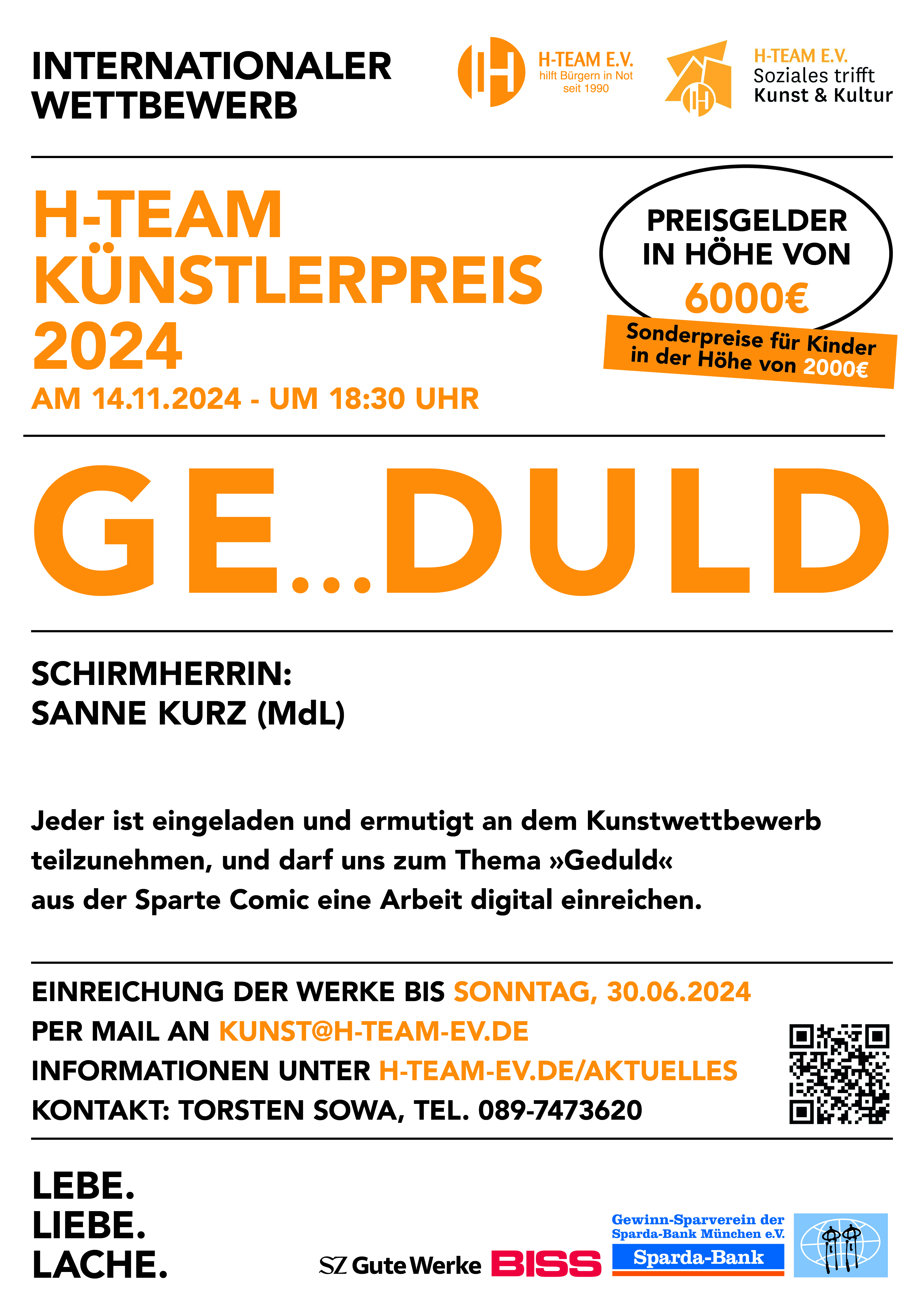 Internationaler H-TEAM e.V.-Comic-Wettbewerb zum Thema „Geduld“